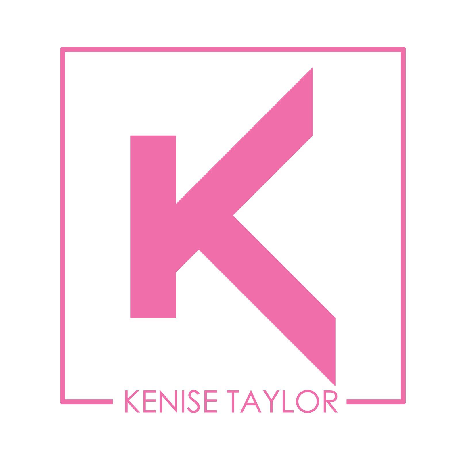 pink K logo with Kenise Taylor at the bottom